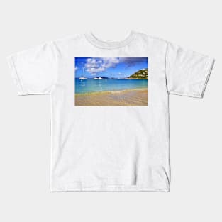 Cane Garden Beach moorings Kids T-Shirt